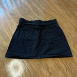Black Denim Mini Skirt with Belt Size XL Photo 1