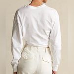 Polo Ralph Lauren White Long Sleeve T-Shirt With Ombre Pony Logo Size Small EUC Photo 3