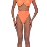 Andrea Iyamah Andrea lyamah Gara Ruffle Pleated Bikini Bottom In Peach Orange NWT Size XXL Photo 7