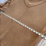 Aerie  Big Hug V-Neck Waffle Sweatshirt in a brown/camel/tan  Oversized Small Photo 9