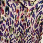 CAbi  Colorful Feather Print Short Sleeve Top Photo 2