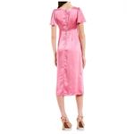 Gianni Bini Gianni Binni GB Front Ruched Short Sleeve Satin  Dress Size M NWT Photo 1