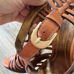 Joan & David  Brown Leather Strappy Stacked Heel Sandals Womens 7 Summer Y2K Photo 8