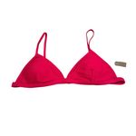 J.Crew Ribbed Hot Pink Triangle Bikini Swim Top Sz 3X NEW Photo 2