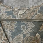 Cato Top Womens 14 16 W Ditsy Paisley V Neck Ruffle Boho Bell Plaid Sleeve Fall Photo 3