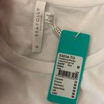 Seafolly  Womens Top Muscle Tee Sleeveless Crew Neck Logo White Size M Photo 2