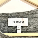 Derek Lam 10 Crosby Gray Linen Cold Shoulder Top Photo 3