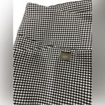 Lisette Black and White Gingham Pull On Stretch Bermuda Short Mid Rise US 6 Photo 9