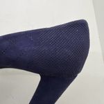 Aquatalia  Quilted Suede leather Navy Pumps closed toe block heel women’s size 11 Photo 9