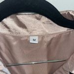 Pink Linen Pj Button Up Top and Shorts Set Size M Photo 2