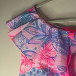 Lilly Pulitzer  Pink and Blue Floral  Women’s Ruffle top Size XXS Photo 8