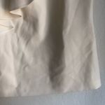 Cushnie et Ochs  white tank diagonal ruffle silk top size 10 designer Photo 9