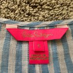 Lilly Pulitzer  light blue & white striped linen tunic top size S Photo 5