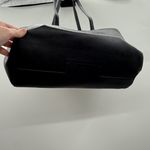 Tory Burch Robinson Black Leather Tote Bag Structured Shoulder Purse Work Photo 4