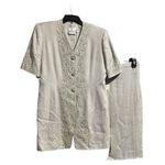 Badgley Mischka NWT Vintage Sz 8 Dress Suit Skirt Jacquard Deadstock Green #O6-8 Photo 5