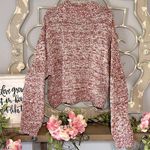Pink Rose Popcorn Sweater Crop Mock Neck Blush & Bloom Womens Medium New Photo 4