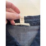 Eileen Fisher Woman's XS Frayed Denim Organic Cotton Shirt Dress Long Sleeve Photo 3