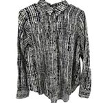 Anthropologie HOLDING HORSES Sammie Button Up AOP Printed Navy White 2 XS Photo 1