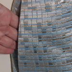 Aidan Mattox Aidan Dress Blue Metallic Embellished Stretch Zip Straps Mini 8 Photo 4