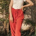 ZARA  TRF Paperbag Elastic Pull On Pants Rust Orange Size XS Photo 0