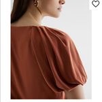 EXPRESS NWT Puff Sleeve Crew Neck Bodysuit Sz M Photo 4