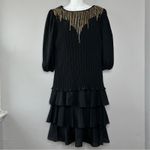 GOOD TIMES Vintage Party Dress Womens Size 8 Glitter Special Occasion Cocktail Black Photo 4