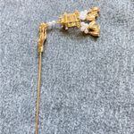 Gold Hair Stick w/ Pavilion Lantern – LED Insertable – Bridal Vintage style new Photo 1