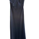 BCBGMAXAZRIA  BLACK SATIN HALTER GOWN Photo 1