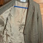 Pierre Dumas Vintage Dumas Checkered Plaid Square Blazer Jacket Collar Pocket Neutral Siren Photo 7
