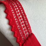 Maeve Anthropologie  Red Double Layer Crochet Strap Tank Mini Dress Womens 2 Photo 2