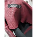 Bershka  burgundy zippered leather skirt size xs Photo 3