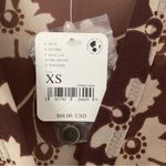 Free People NWTs Lucky Mesh Sheer Floral Chocolate Brown Women's Top size XS Photo 7