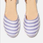 JustFab  BRYN Blue & White Slip On Striped Espadrilles Photo 4