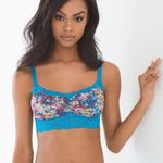 Soma  Blue Floral Lace Bralette Bandeau Bra Top Photo 0