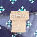 Chico's Navy and White Patterned Maxi Skirt Photo 1