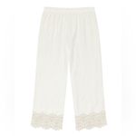 Anne Klein Cream Textured Linen Pants Photo 2