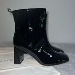 Good American Black Patent Leather Boots Square Toe 9 Photo 0