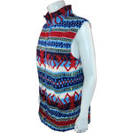 Denim & Co Womens Medium Aztec Print Full-Zip Fleece Collared Vest Polyester Photo 5