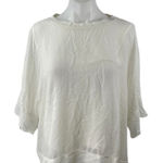 ZARA Women White Half Sleeve Boxy Basic Minimalist T Shirt Tee Blouse Top Size M Photo 0