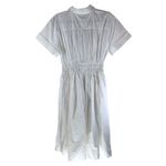 J.Crew Elena Shirt-Dress In Cotton Poplin Pockets Smocked White 6 Photo 5