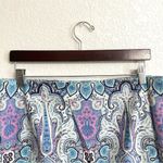 Talbots  Womens Skirt Blue Pink Paisley Pencil Side Zip Lined Size 14 Petite Photo 4