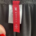 IC COLLECTION By Connie K Plus 2X High Rise Wide Leg Pants Black Heavy Ponte Photo 4