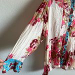 Free People  Floral Button Down Shirt - Pink, Blue, Cream Photo 6