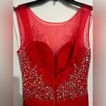 Dancing Queen  Cherry Red Sequin Maxi Dress Size XS Photo 4
