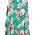 Peach Love California Green Floral Mini Dress Size Large Wedding Guest Dress Photo 0