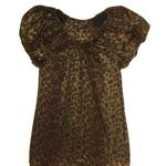 Evening Colleciion Leopard Shimmer Dress/Tunic Sz M Gold Size M Photo 0