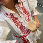 Alemais HEARTS EMBROIDERED MINI DRESS Red Size 2 Photo 1