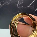 Vintage Napier Entwined Round Circles Gold Tone Brooch Pin Signed Photo 12