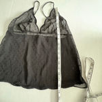 ZARA Women's Black Sheer Polka Dot Scalloped Cami Slip M Photo 6