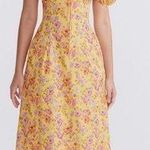 House Of CB NWOT  Felizia Butter Print Puff Sleeve Maxi
Sundress sz XS Plus cup Photo 0